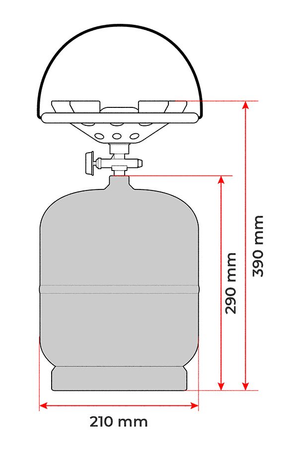 Комплект кемпинговый газовый 8 л Intertool (GS-0008)