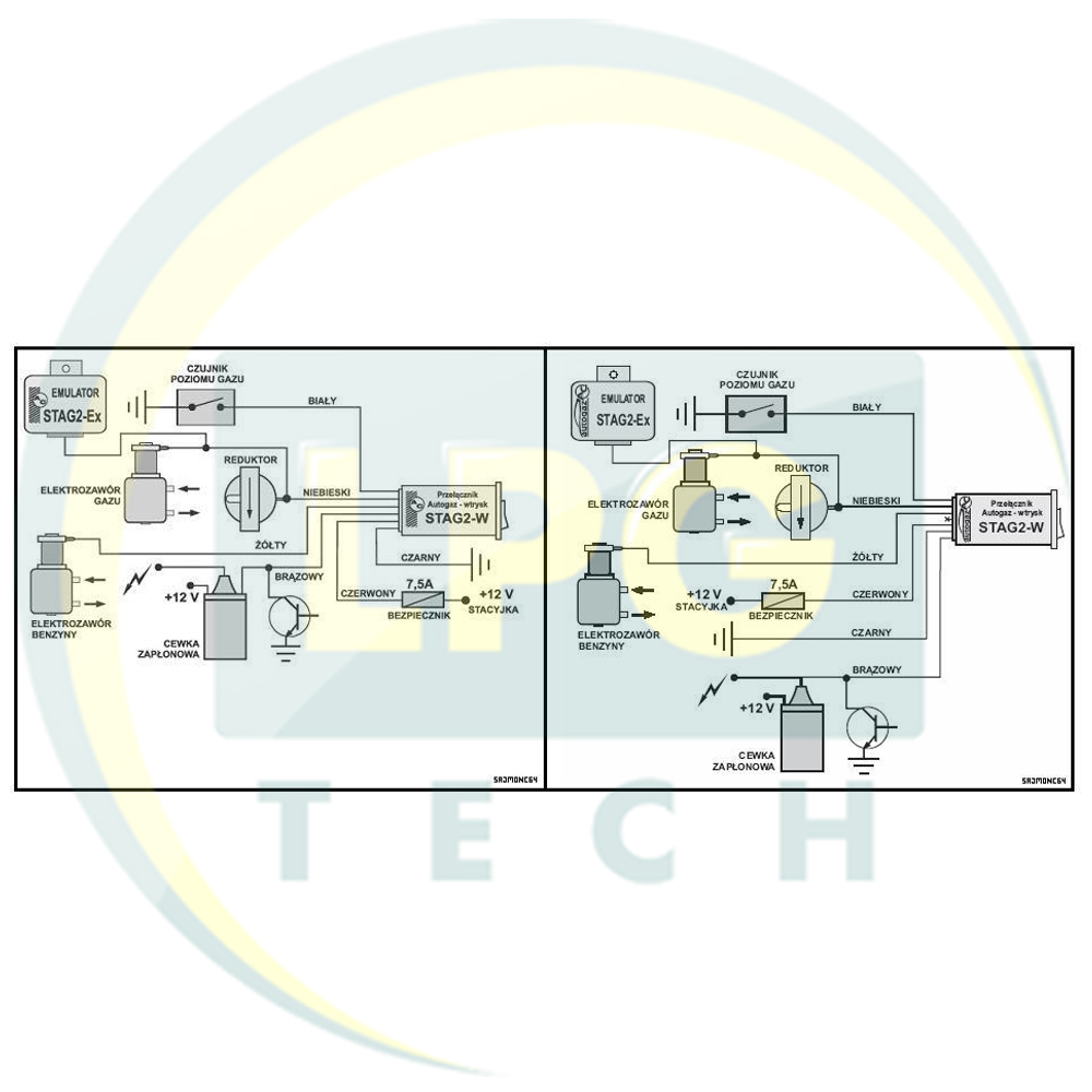 Переключатель AGP-I инжектор (аналог Stag2-W) - схема подключения