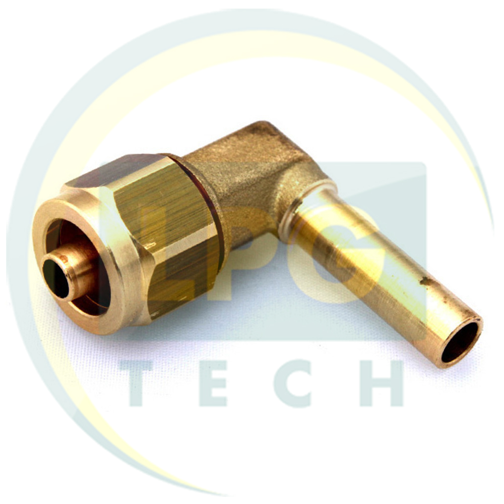 Штуцер угловой соединительный для термопластиковой трубки FARO D8 мм (GZ-1313)