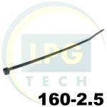 Кабельная стяжка 160х2,5 мм черная