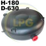 Баллон пропан Atiker 45 литров 180х630 мм под запасное колесо наружный полнотелый