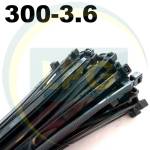 Кабельные стяжки 300х3,6 мм черные