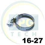 Хомут червячный Norma 16-27 мм