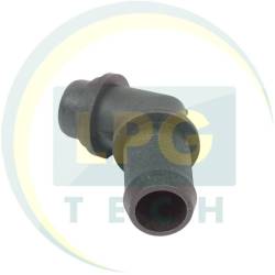 Штуцер выхода газа D16 мм угловой 135° в редуктор STAG R01/R02 и фильтр GF01 (W3XR05528_2)