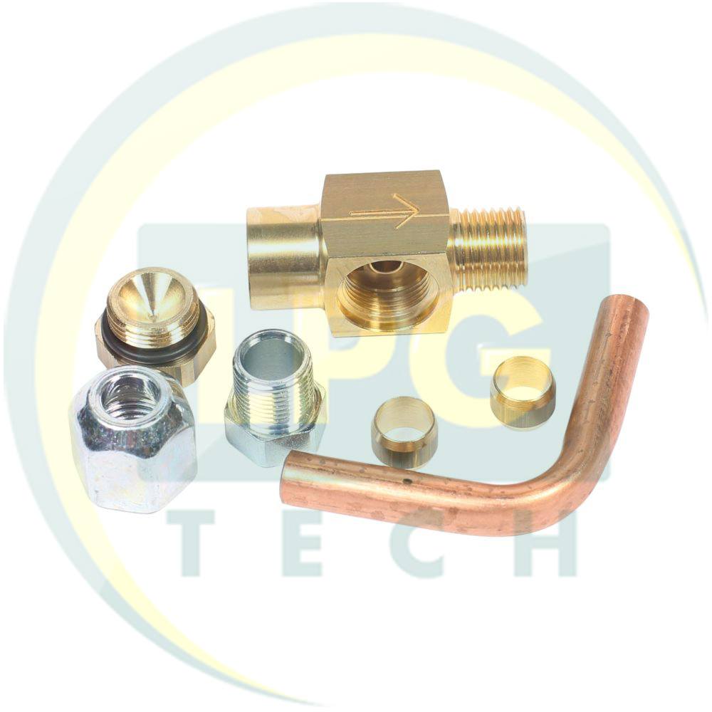 Монтажный набор Tomasetto для выноса клапана газа из редуктора (вход D8 M12x1, выход D8 G1/4) (RGAT2041)