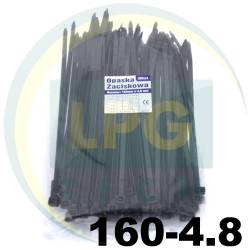 Кабельная стяжка 160х4,8 мм черная 100 штук
