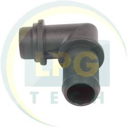 Штуцер выхода газа D16 мм угловой 90° в редуктор STAG R01/R02 и фильтр GF01 (W3XR075102_2)