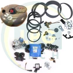Комплект ГБО 4 поколения Zenit Blue Box/Blue Box OBD 4 цилиндра (Редуктор на выбор, форсунки Hana/Barracuda/Magic, фильтр, баллон, мультиклапан, трубки, рукава)