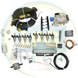 Мини-комплект ГБО Stag-300 Premium 8 цилиндров форсунки Hana одиночные