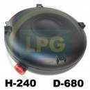 Тороідальний балон зовнішній 240 х 680 мм 72 літри повнотілий Green Gas