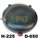 Тороідальний балон зовнішній 225 х 650 мм 62 літри повнотілий Green Gas