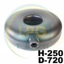 Баллон Atiker 80 литров 250х720 мм под запасное колесо наружный