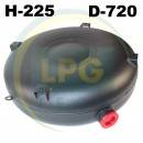 Тороідальний балон зовнішній 225 х 720 мм 75 літрів повнотілий Green Gas