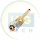 Штуцер угловой для термопластиковой трубки D8 мм на гайку D6 мм (GZ-5313)