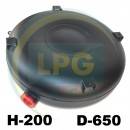 Тороідальний балон зовнішній 200 х 650 мм 53 літри повнотілий Green Gas