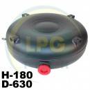 Тороідальний балон зовнішній повнотілий Green Gas 180 х 630 мм 45 літрів