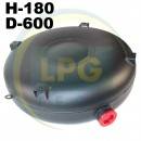 Тороідальний балон зовнішній 180 х 600 мм 40 л повнотілий Green Gas