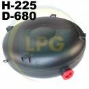 Тороідальний балон зовнішній 225х680 мм 68 літрів повнотілий Green Gas